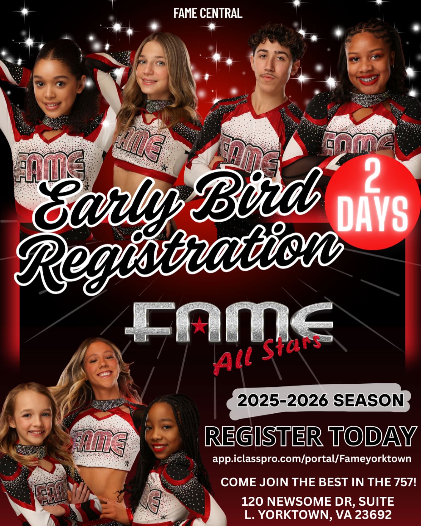 Fame - ⚫️🔴⚫️ Only 2 DAYS LEFT! 🔴⚫️🔴 Early Bird Registration for the ...