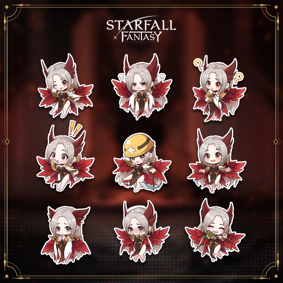 Starfall Fantasy: Neverland - Cute Discord emotes featuring Luna! 😉 ⬇ ...