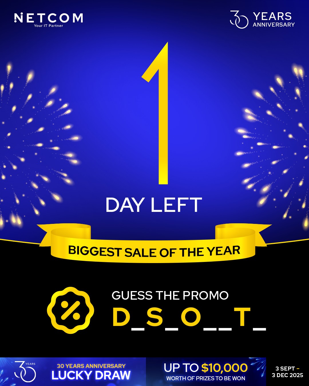 Netcom - The wait is almost over. Netcom’s Biggest Sale of the Year ...