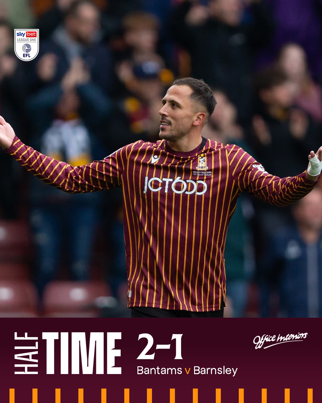 Ahead at the interval. 💪 #BCAFC |... - Bradford City AFC | Facebook