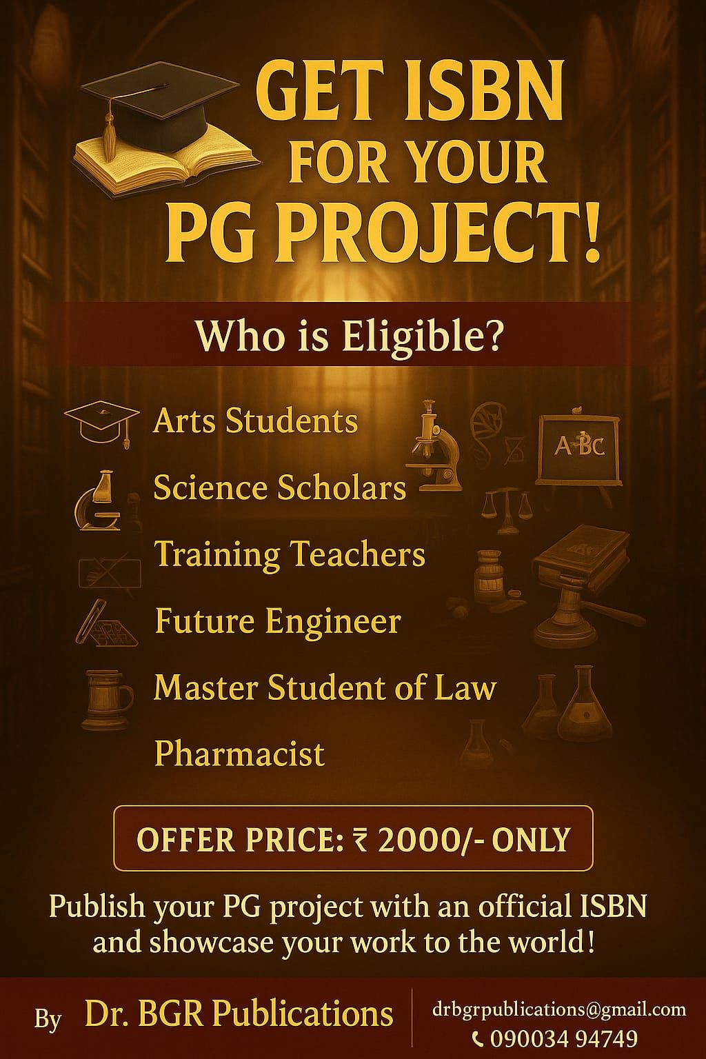 Dr.BGR - 📚 Get ISBN for Your PG Project! Who is Eligible? 1. Arts ...