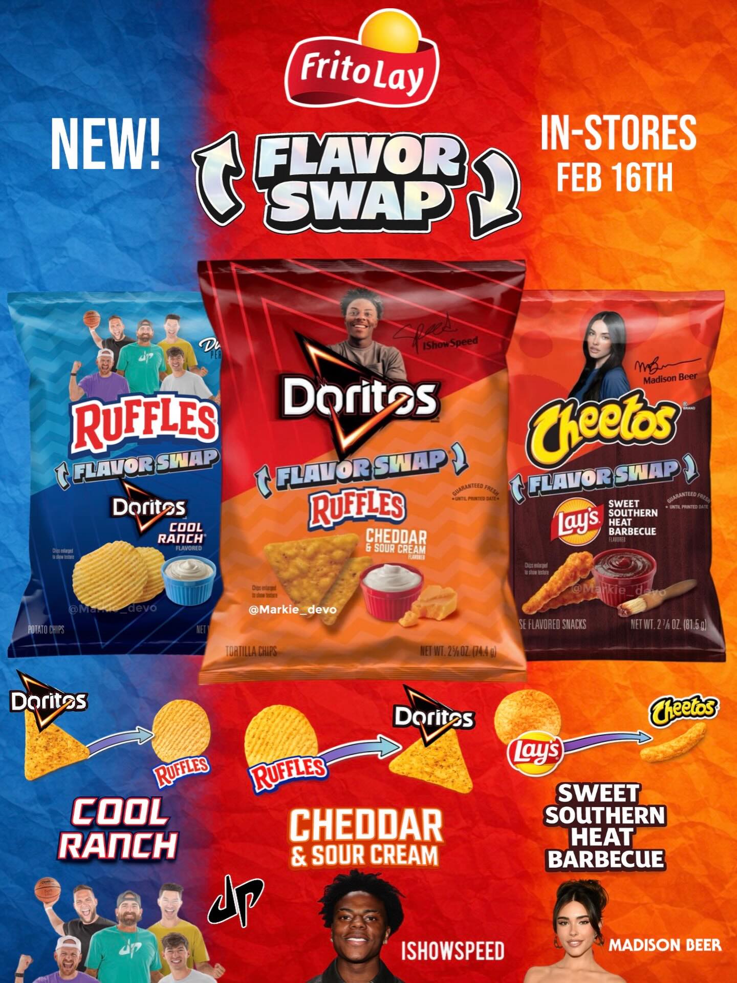 Markie_devo - W’s in the chat!💻🤓 Frito Lay is swapping flavors from ...