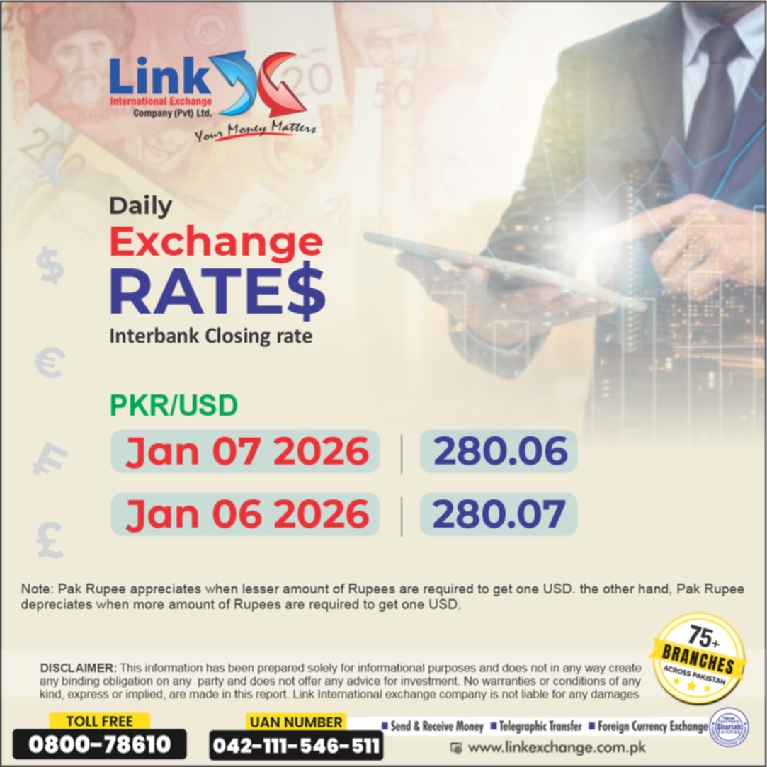Link - Daily Exchange Rates (Interbank Closing Rate): PKR/USD Jan 07 ...