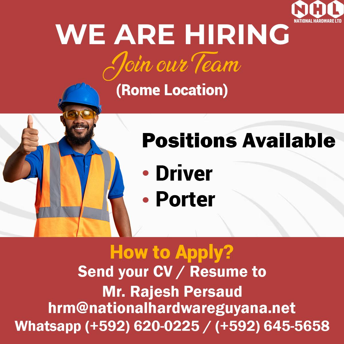 National - 🚨 We're Hiring! 🚨 Join the National Hardware Ltd family at ...