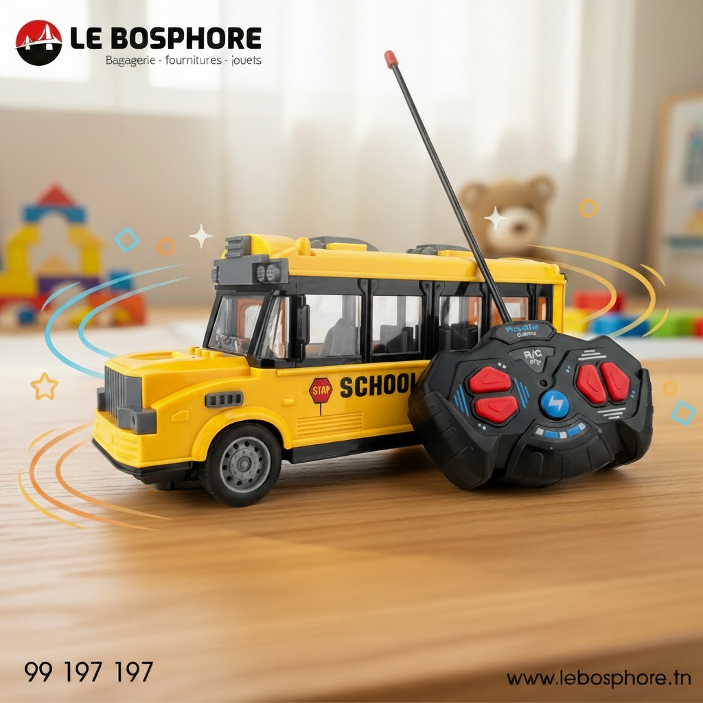 Jouet d'autobus scolaire RC Bus scolaire RC à l'échelle 1:48 aller de l