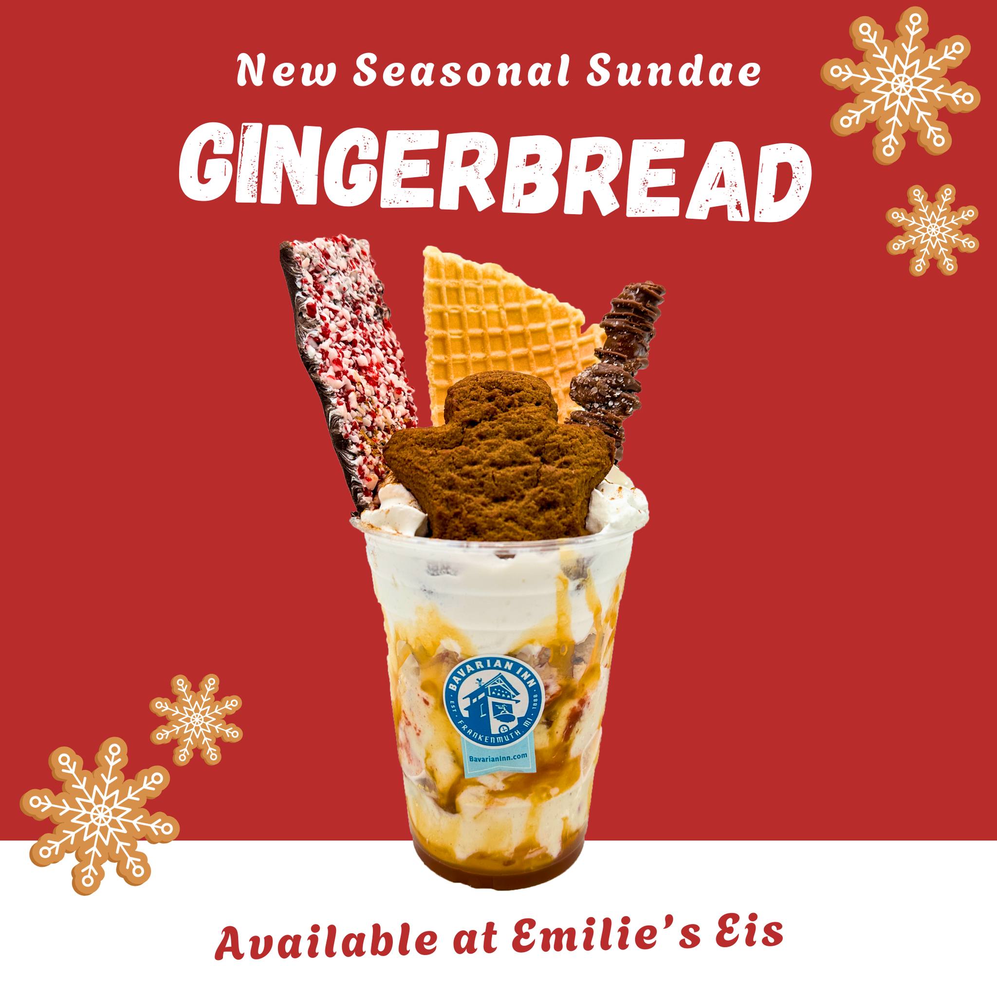 Frankenmuth - Introducing our NEW Holiday Sundae! 🍦 The Gingerbread ...