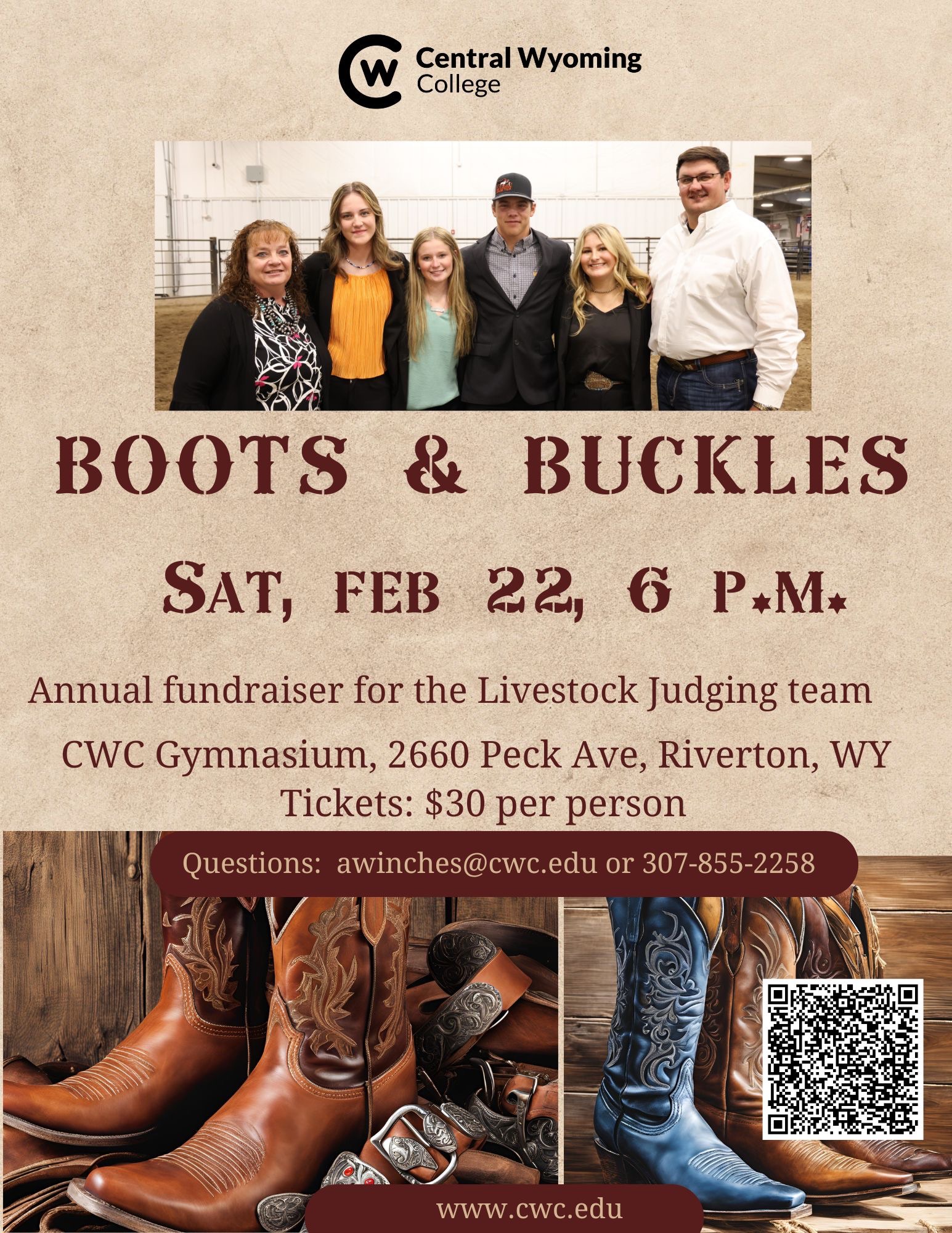 CWC Livestock Judging annual “Boots and Buckles” fundraiser