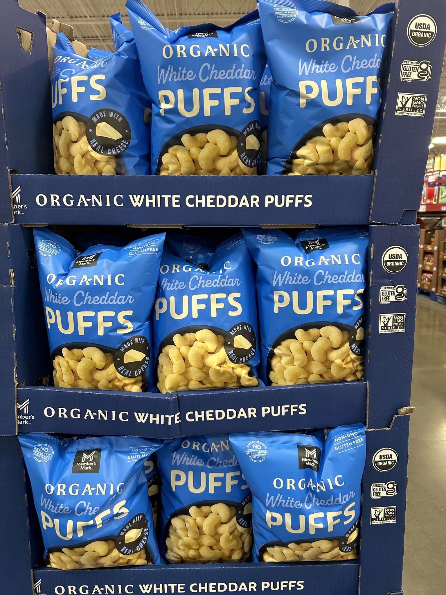Sam's - Member’s Mark™ Organic White Cheddar Puffs are a light and ...