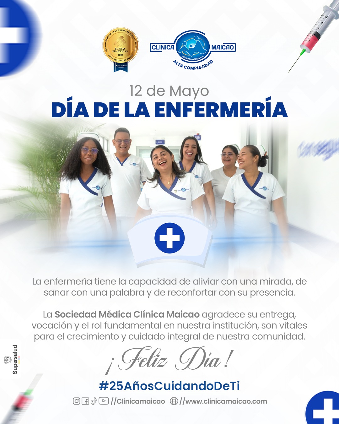 12 de mayo - DIA DE LA ENFERMERÍA💙... - Clinica Maicao S.A. | Facebook