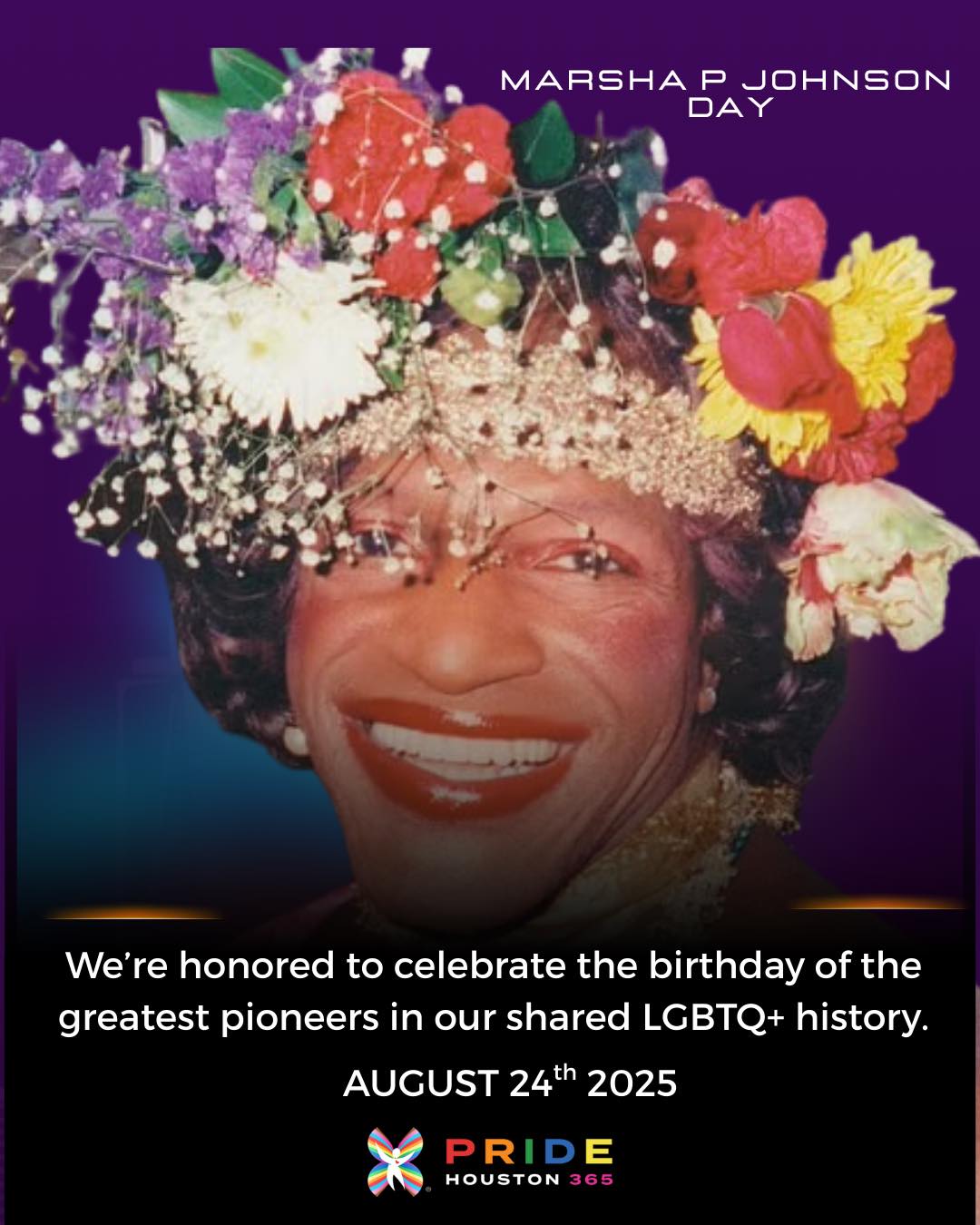 Pride - Happy Birthday, Marsha P. Johnson! 🌈🕊️ Today, we honor the life ...