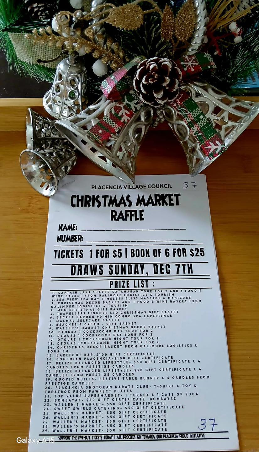 Placencia - 🎄 RAFFLE TICKETS for the PLACENCIA CHRISTMAS MARKET RAFFLE ...