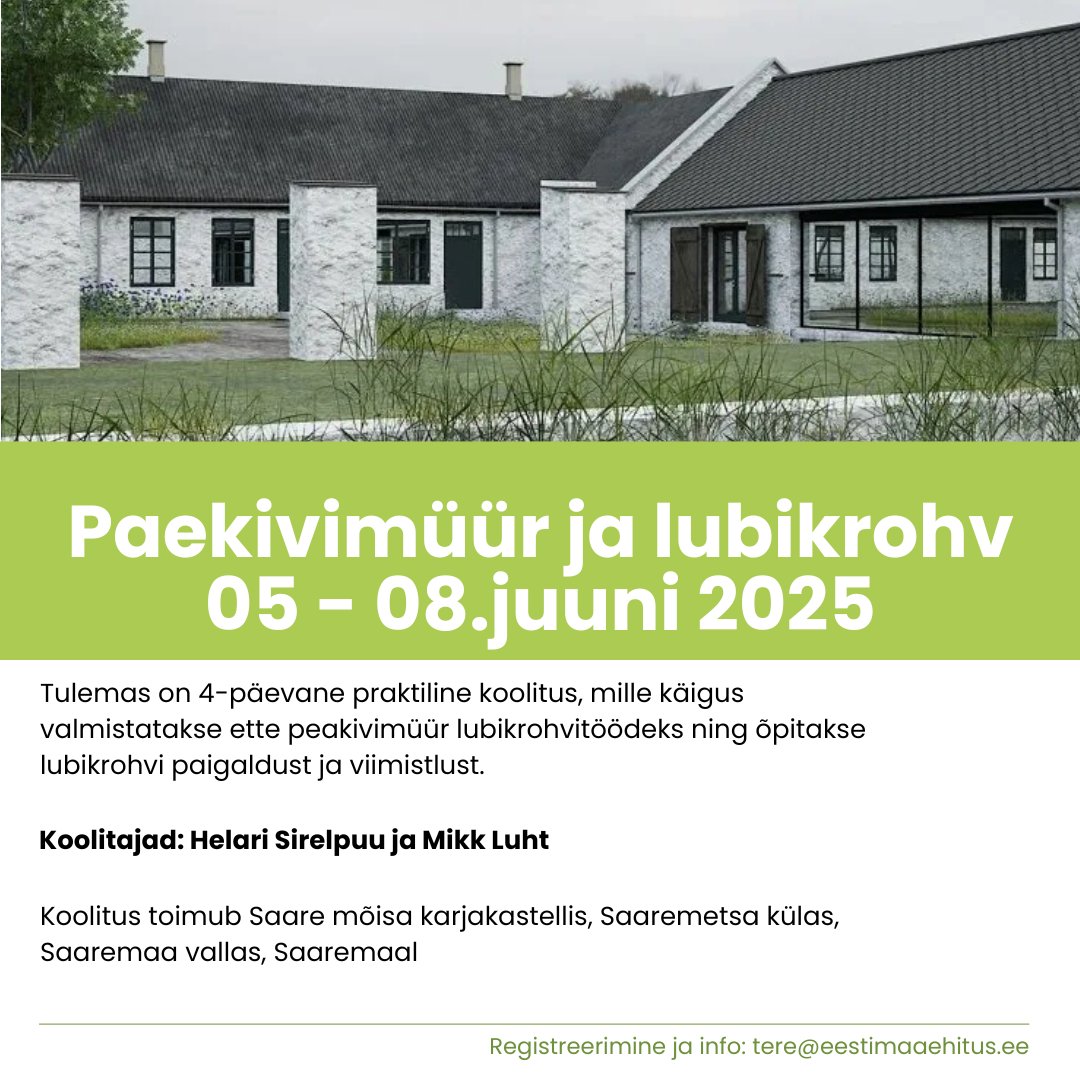 Koolitus: Paekivi ja lubikrohv