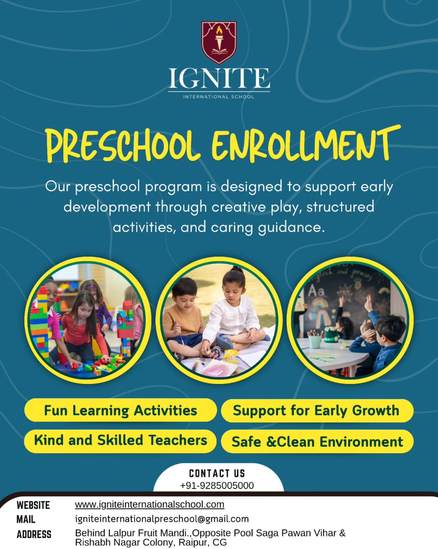 Ignite - Play. Learn. Grow. Repeat! 🌱🎨 Our preschool enrollment is now ...
