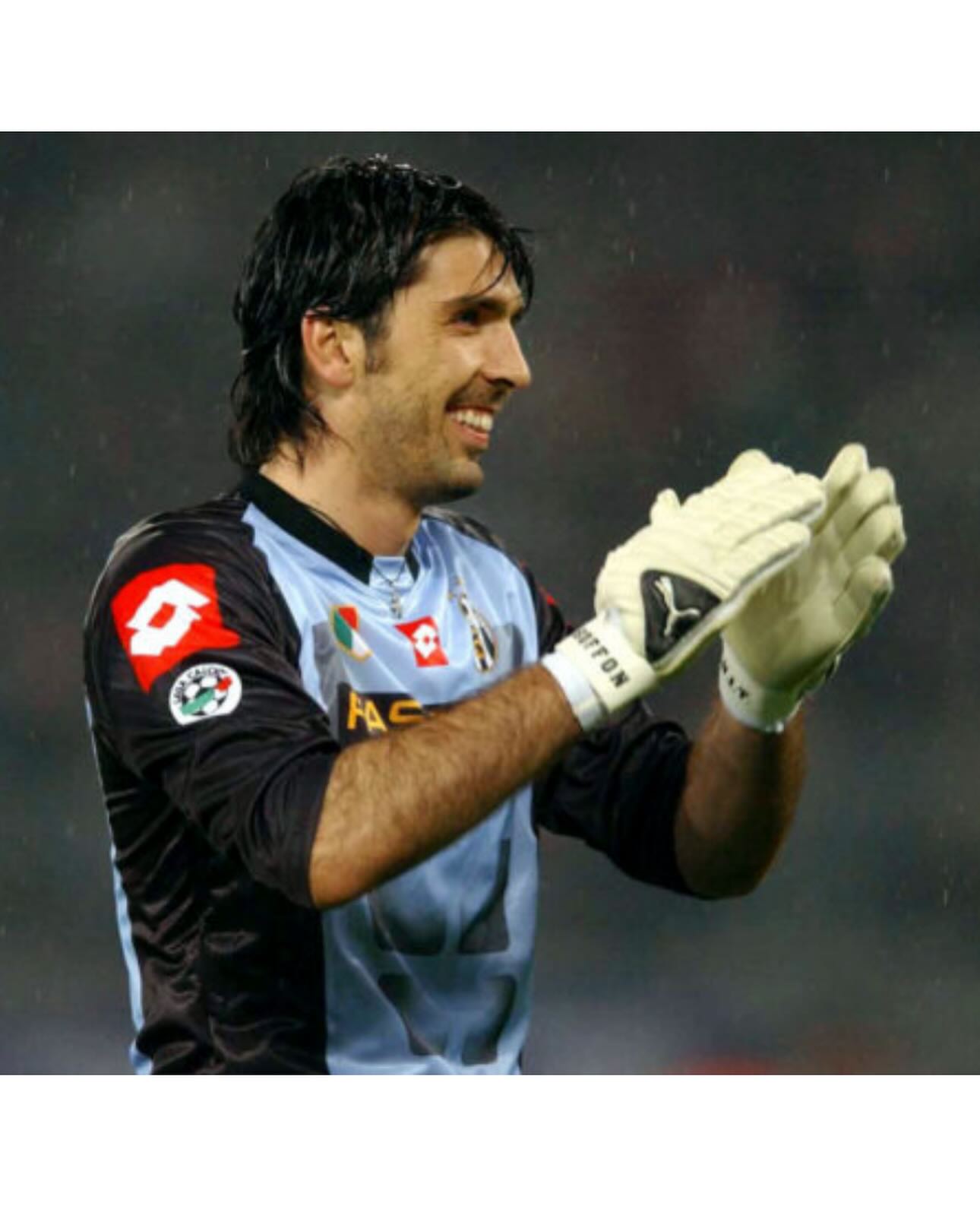 GIANLUIGI BUFFON BACK SIGNED JUVENTUS 2002-03 BLUE GOALKEEPER 