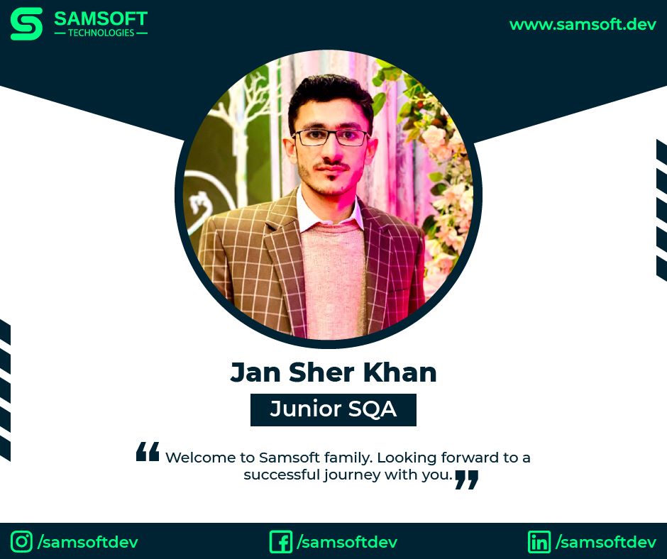 Welcome Jan Sher! The entire team... - Samsoft Technologies | Facebook