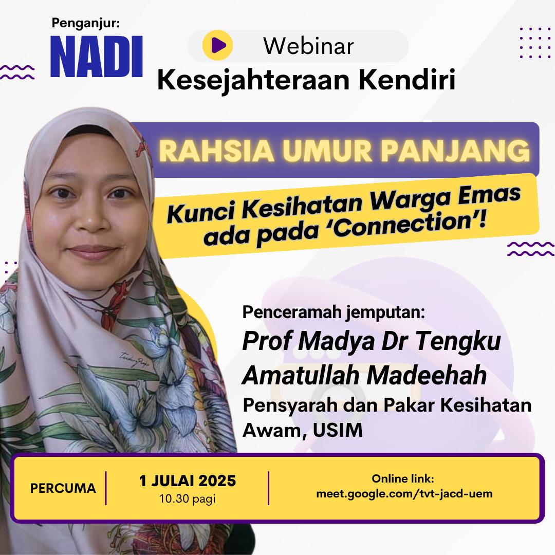 NADI - 🇲🇾 Rahsia Umur Panjang: Kunci Kesihatan Warga Emas Ada Pada ...