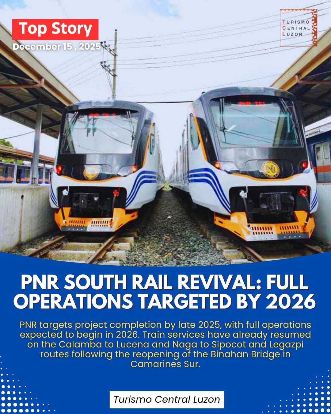 Turismo - PNR South Rail Revival: Full Operations Targeted by 2026 The ...