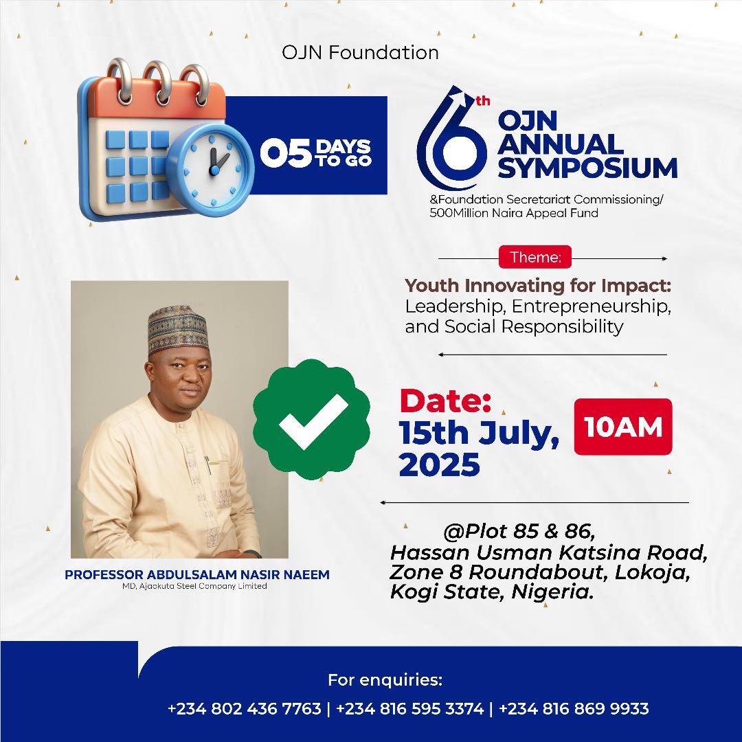 Oladele - We are pleased to announce that Prof. Abdusalam Nasir Naeem ...