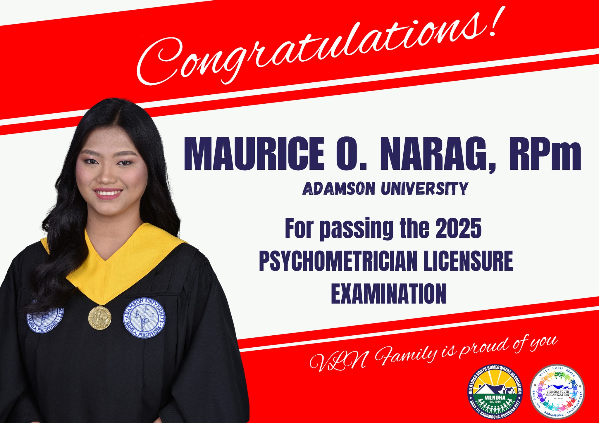 Villa - Congratulations RPm Maurice O. Narag, daughter of Mr. & Mrs ...