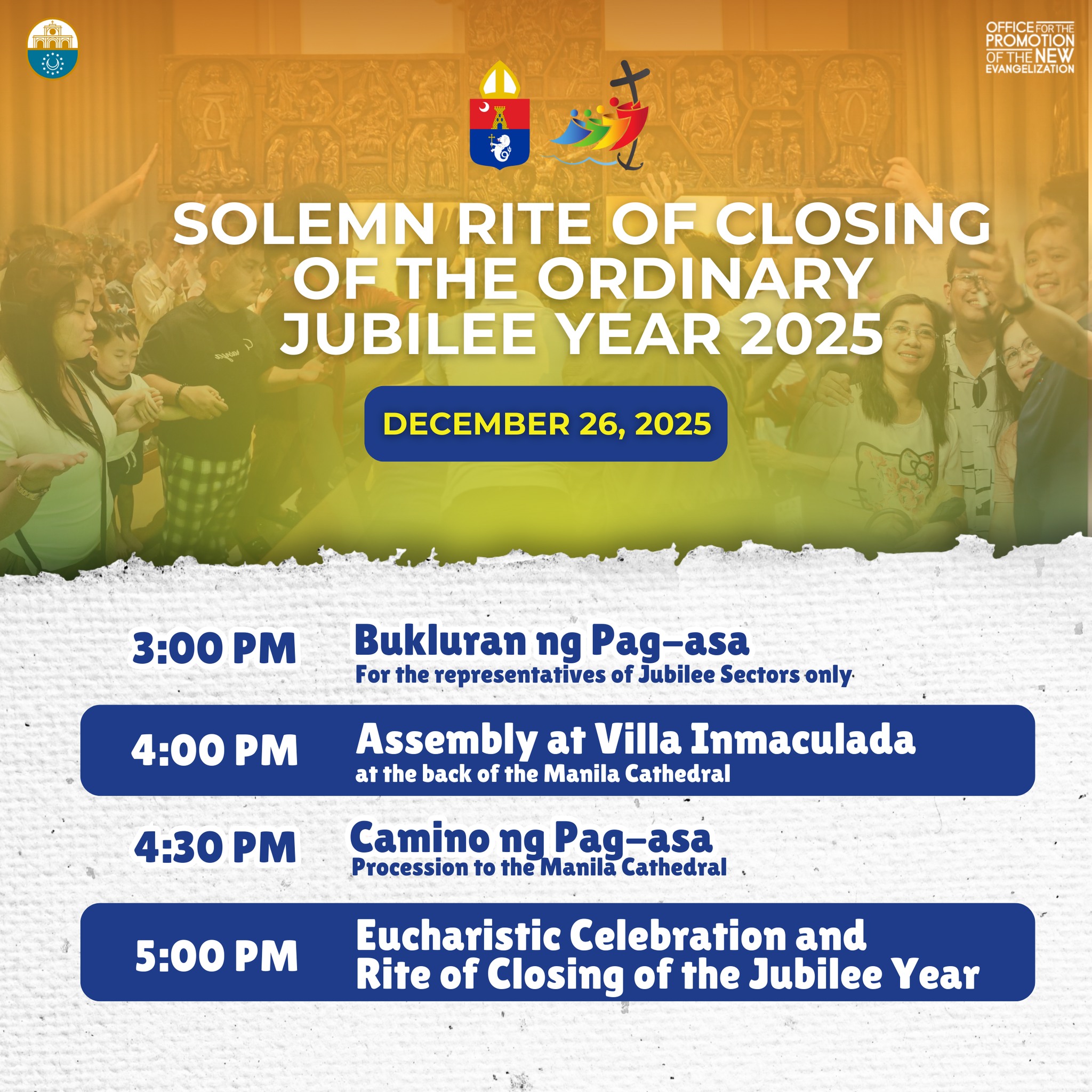 As we approach the conclusion of the Jubilee Year, let us thank the ...