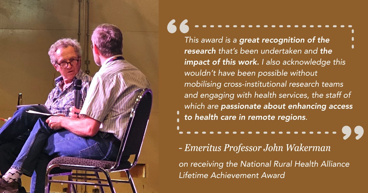 Menzies - Congratulations to Emeritus Professor John Wakerman who ...