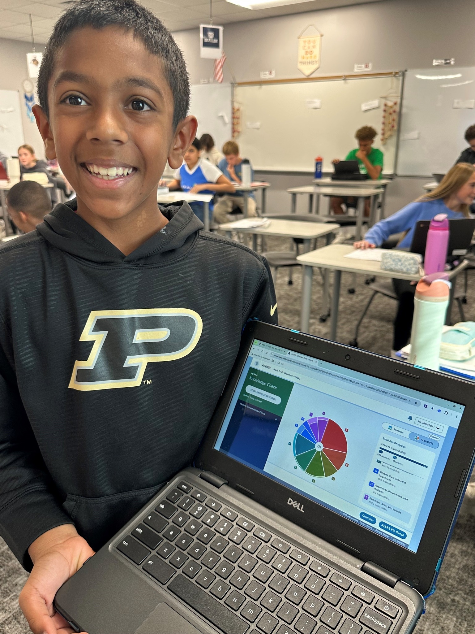 Taft - Big shoutout to 7th Grader, Shay! He completed his ALEKS pie ...