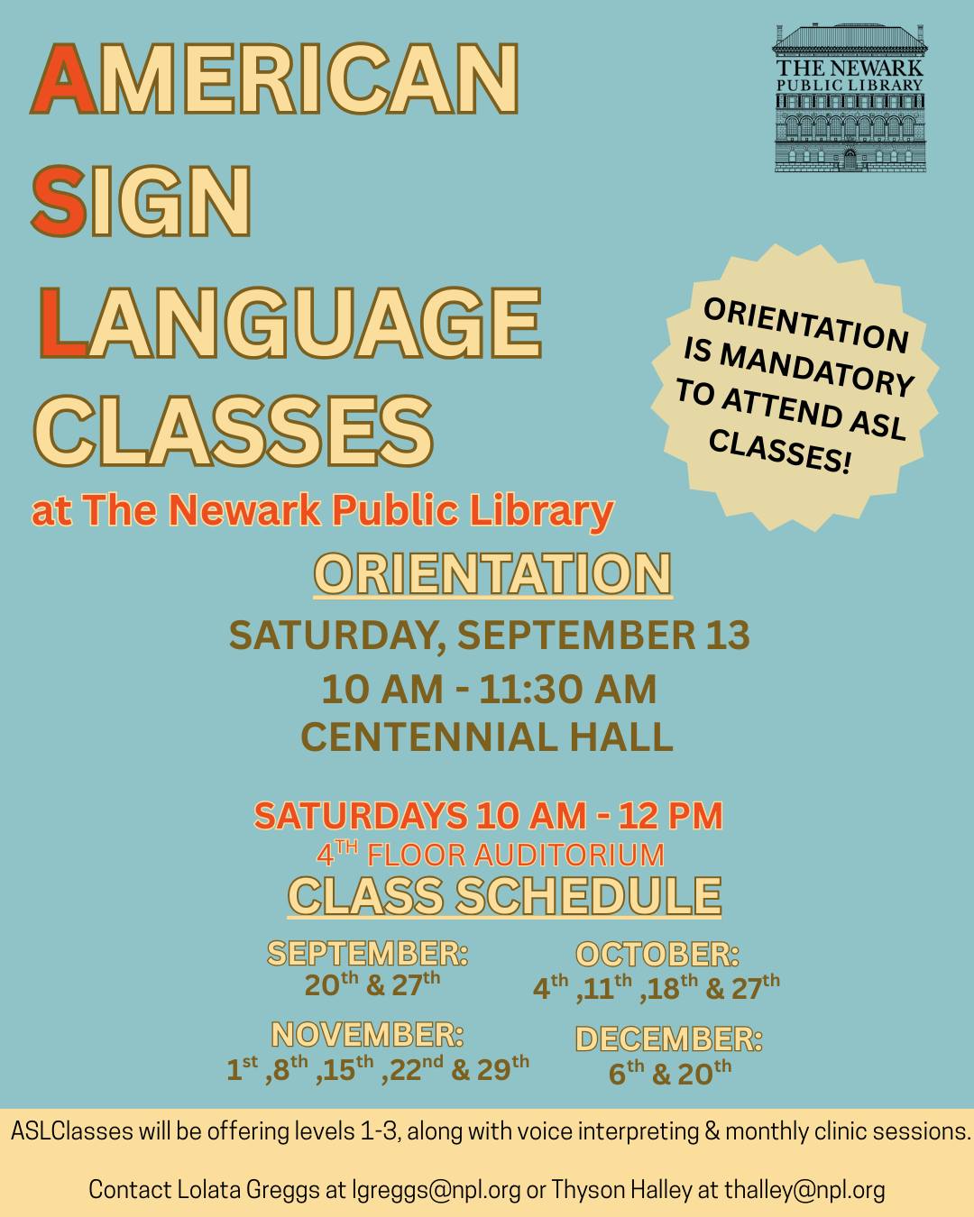 ASL is back by popular demand!... - Newark Public Library | Facebook