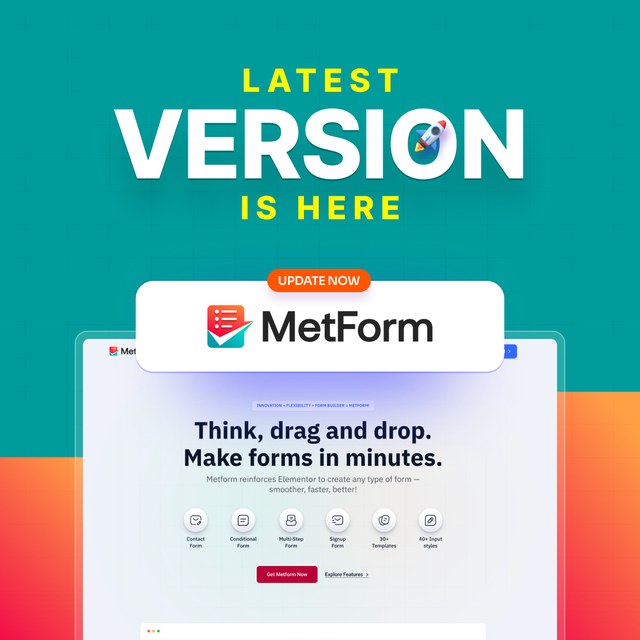 Wpmet - 📢 The latest update of MetForm is here! 📢 Update... | Facebook