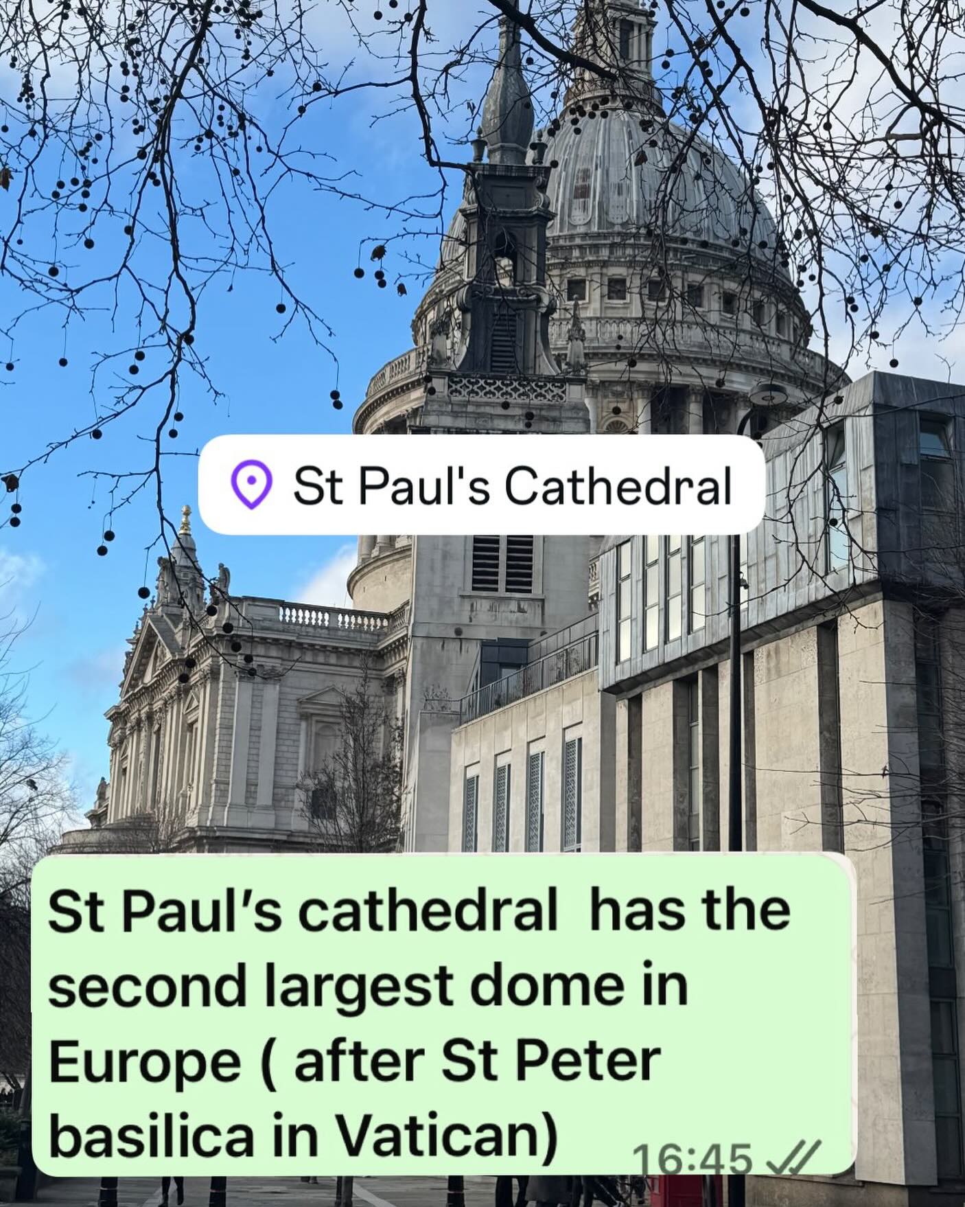 Olga - St Paul’s Cathedral 😊! One of London’s most iconic landmarks ...
