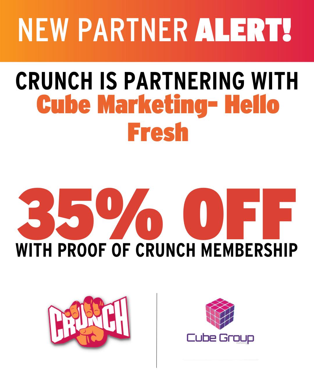 Crunch - Meet our new partner, Cube Marketing, Hello Fresh US ...