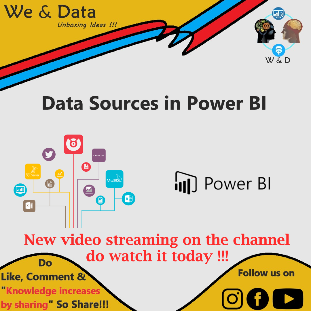 We & Data - Power BI 2 - Data Sources Data Sources in... | Facebook