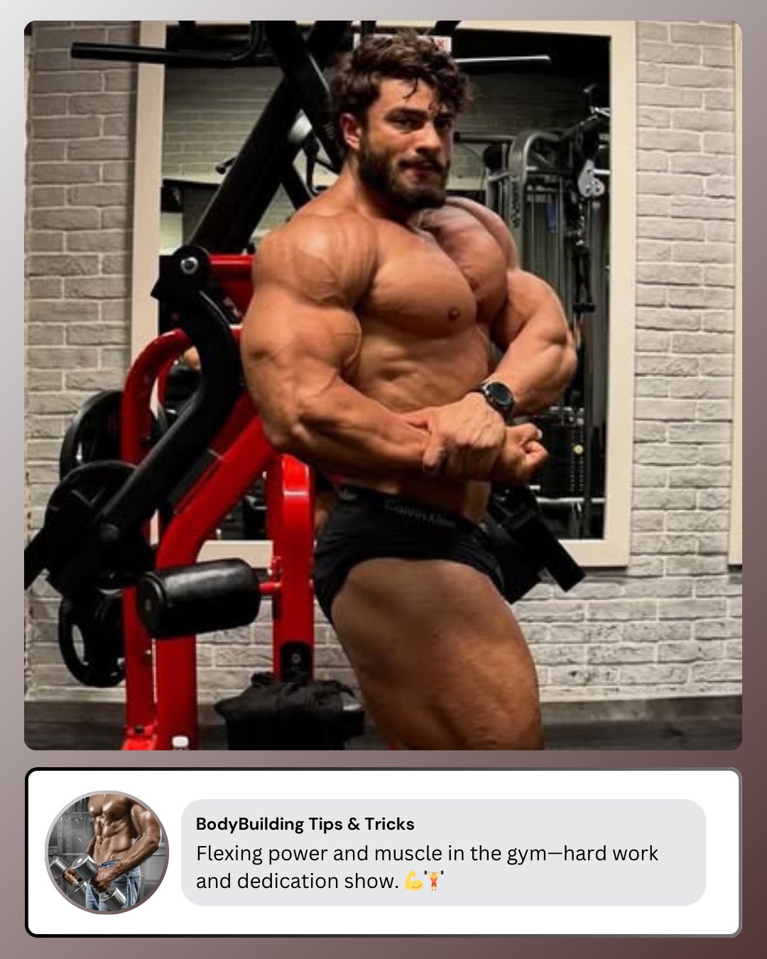 BodyBuilding - This bodybuilder's flexing pose showcases the results of ...
