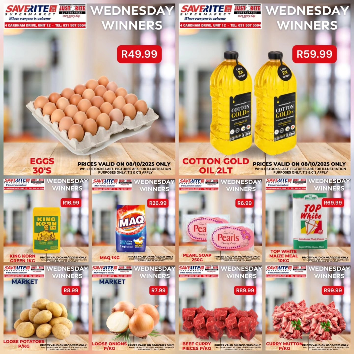 🔵🔴 Wednesday Winners 🔴🔵 More specials... - Saverite Justrite | Facebook