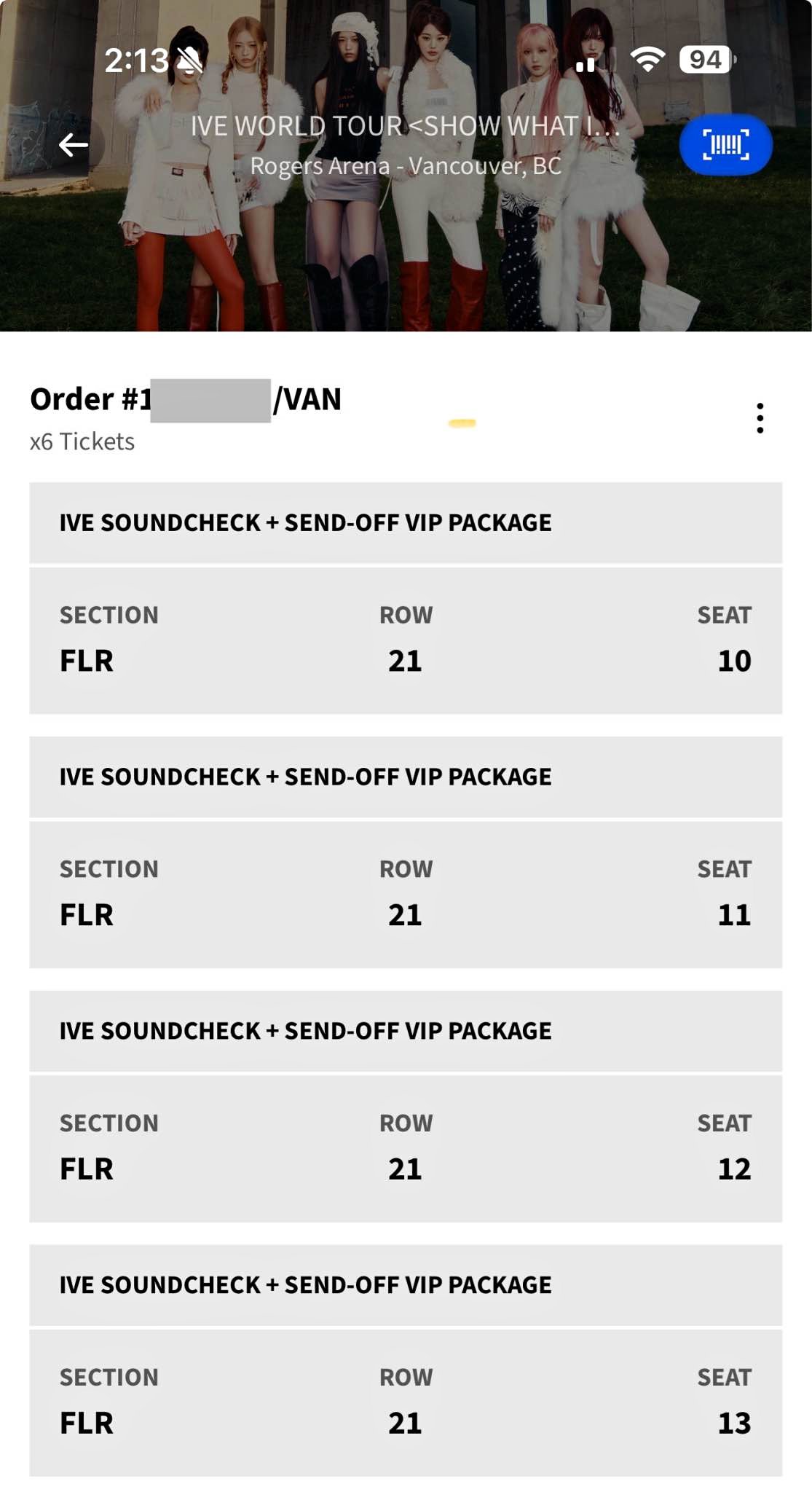 IVE World Tour - Vancouver (Soundcheck + Send-off VIP Package ...
