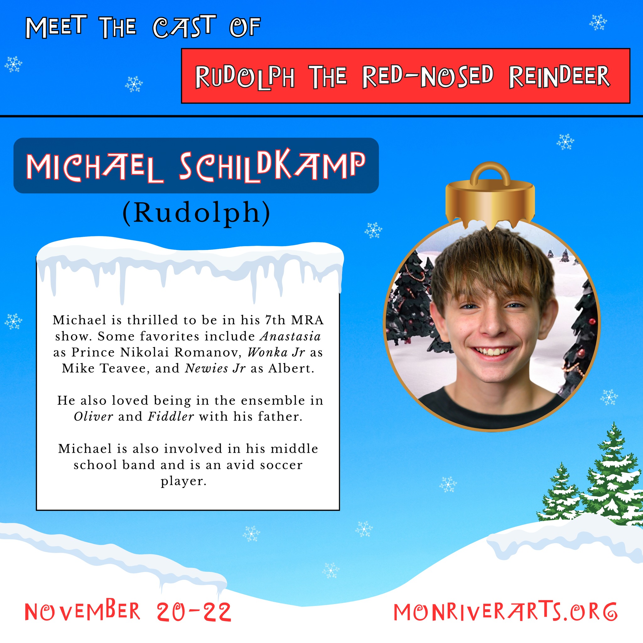 Mon River Arts - Meet the cast of Rudolph! November 20-22.... | Facebook