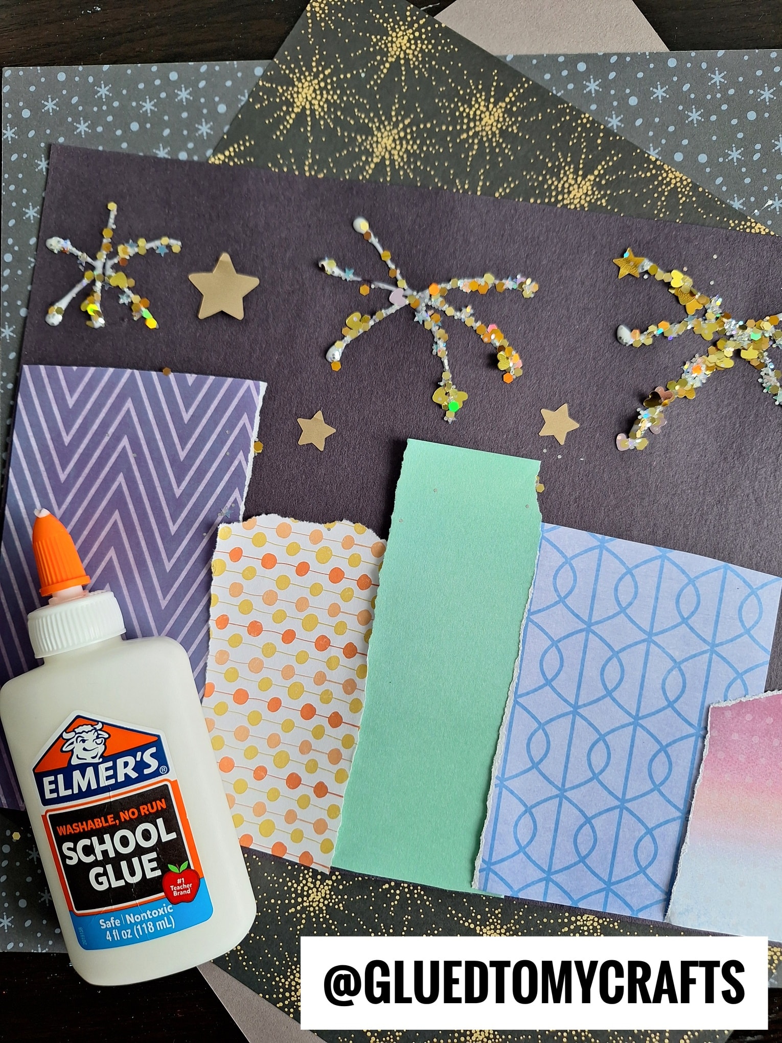 Tear strips of random scrapbook paper... - Glued to My Crafts | Facebook