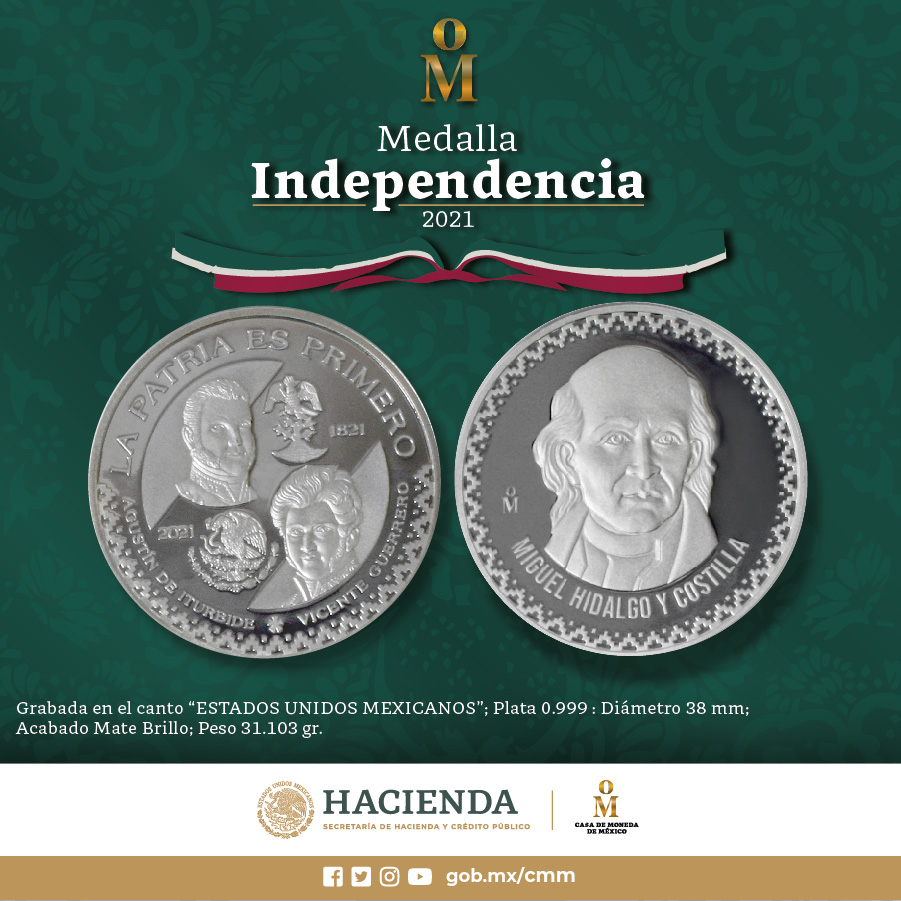 Casa de Moneda de México - ¿Conoces la nueva #MedallaIndependencia 