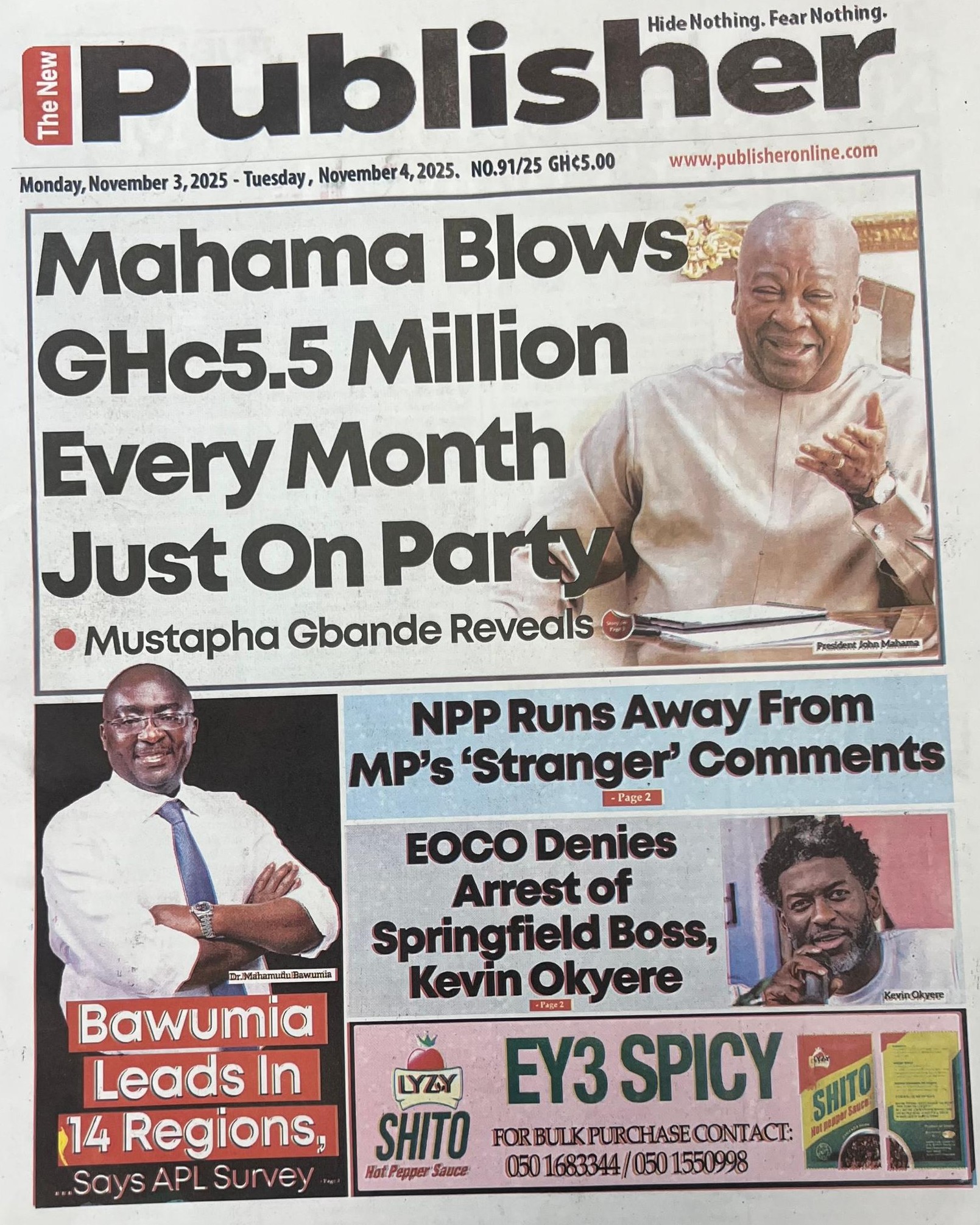 Citi - 📰 The New Publisher: 🗞️ Mahama blows GHS5.5 million every month ...