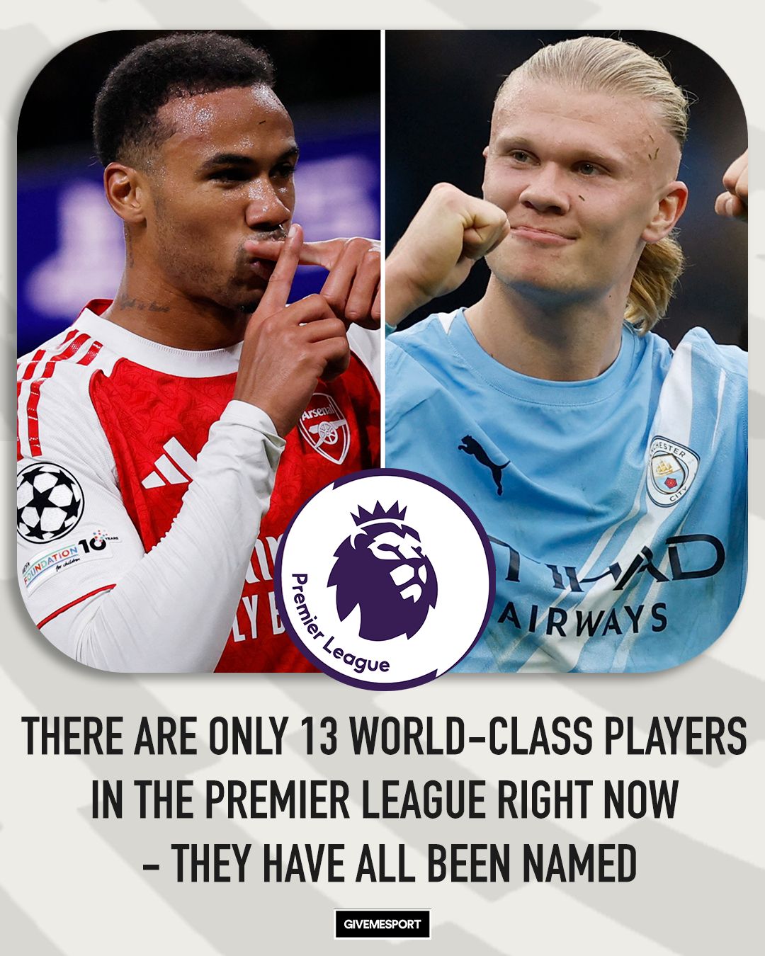 GiveMeSport - 🔴 Five Arsenal players 🔴 Three Liverpool players ⚪️ Five ...