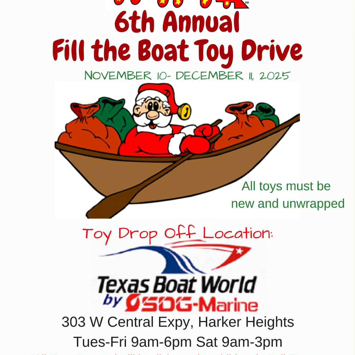 Tuff - Update on the toy drive for 50 Bonus points. To receive these ...