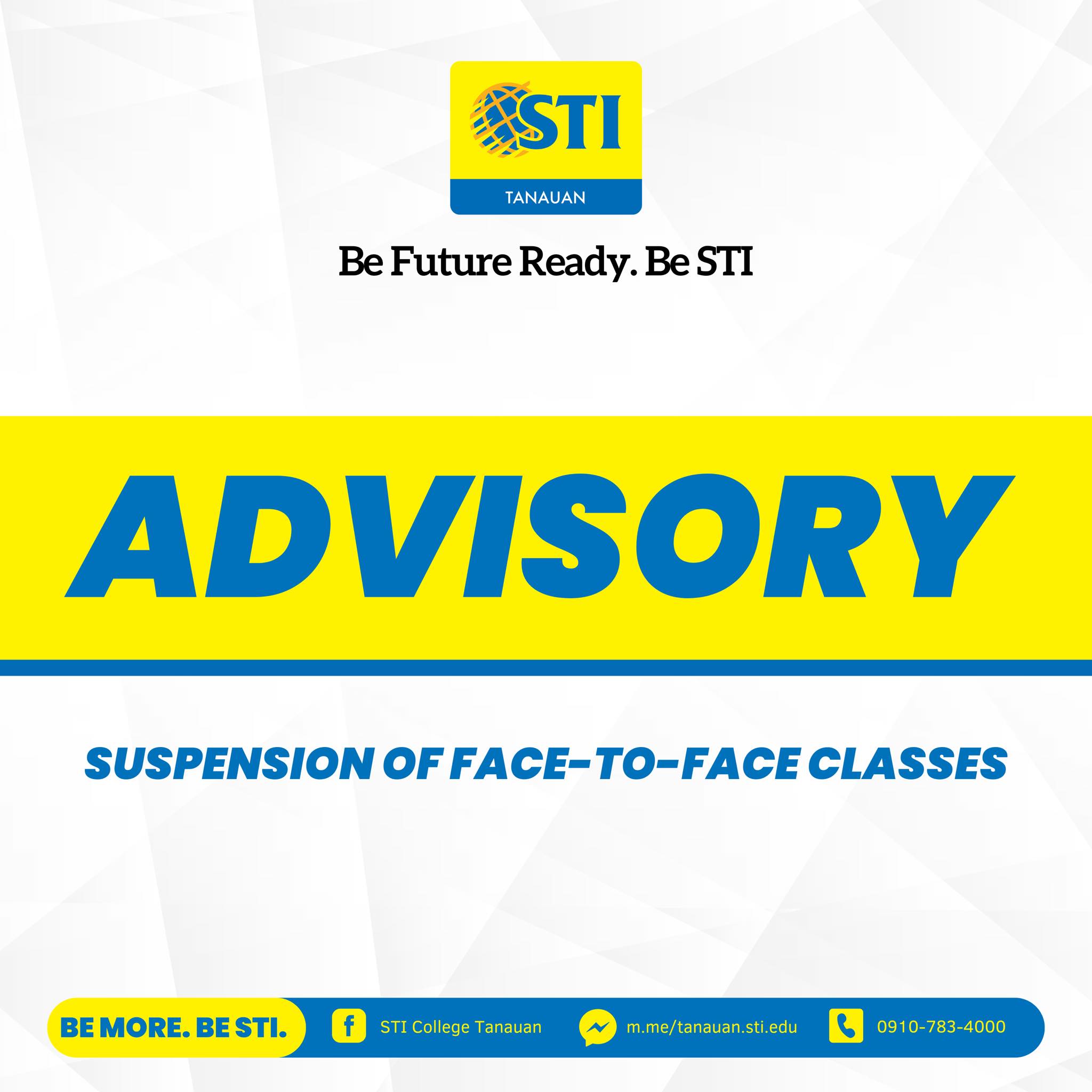STI - 📣 ADVISORY As declared by the Malacañang, through Memorandum ...