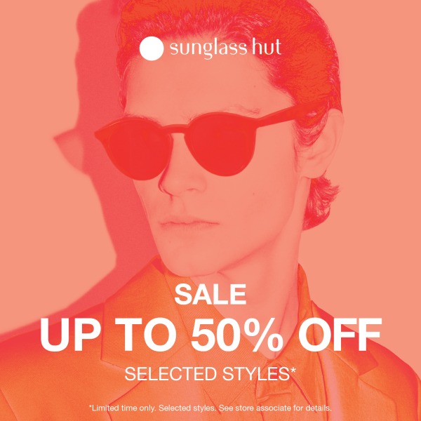 Don't miss the Sunglass Hut End of Year Enjoy Up to 50% Off