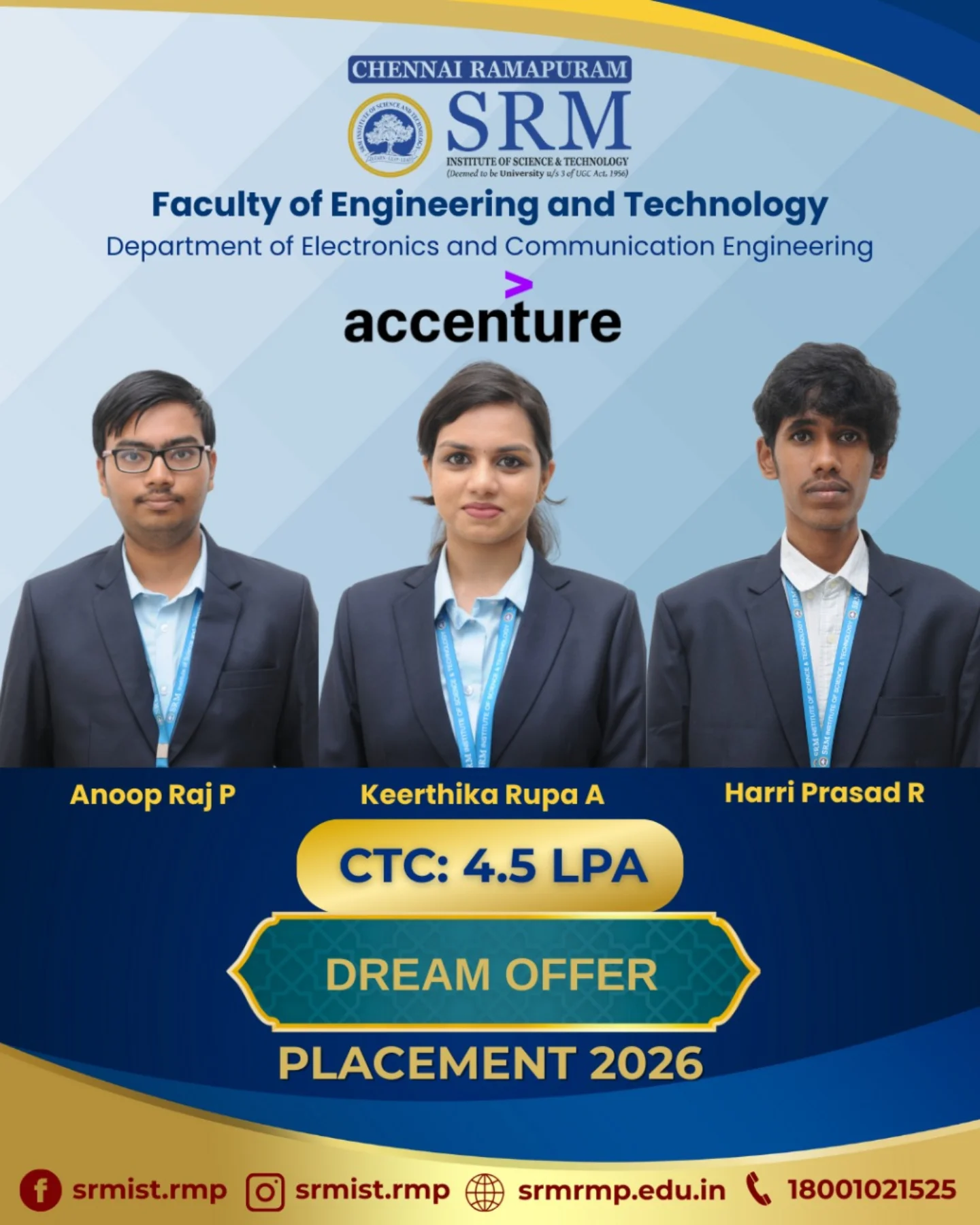 SRM - 🌟 Proud Achievement for SRMIST Ramapuram! 🌟 Heartiest ...