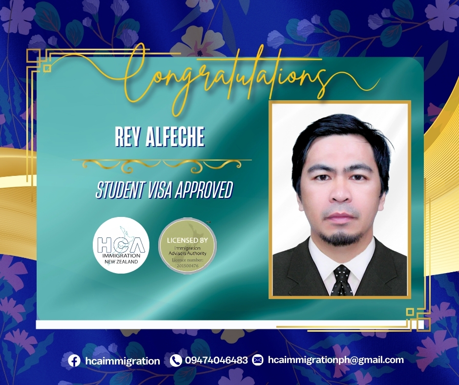 HCA - We are delighted to congratulate Rey Alfeche on being granted his ...