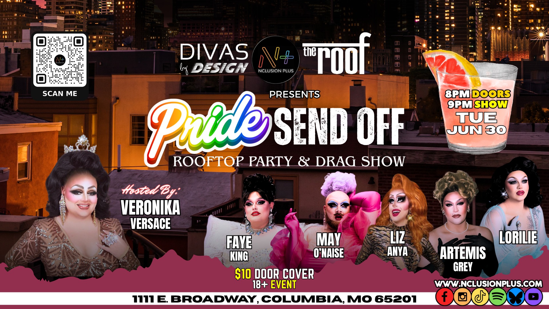 Nclusion Plus Presents: Pride Send-Off Rooftop Party & Drag Show @The ...
