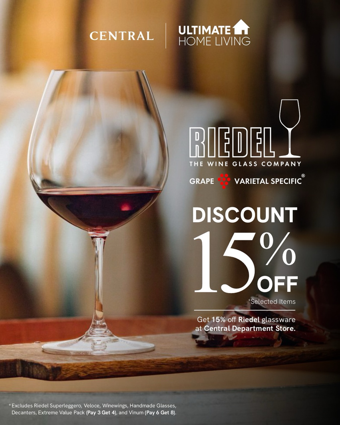 Elevate every pour into a refined experience. Discover the collection of Riedel, where every glass is crafted to enhance the character of your wine. Enjoy 15% off and indulge in the true