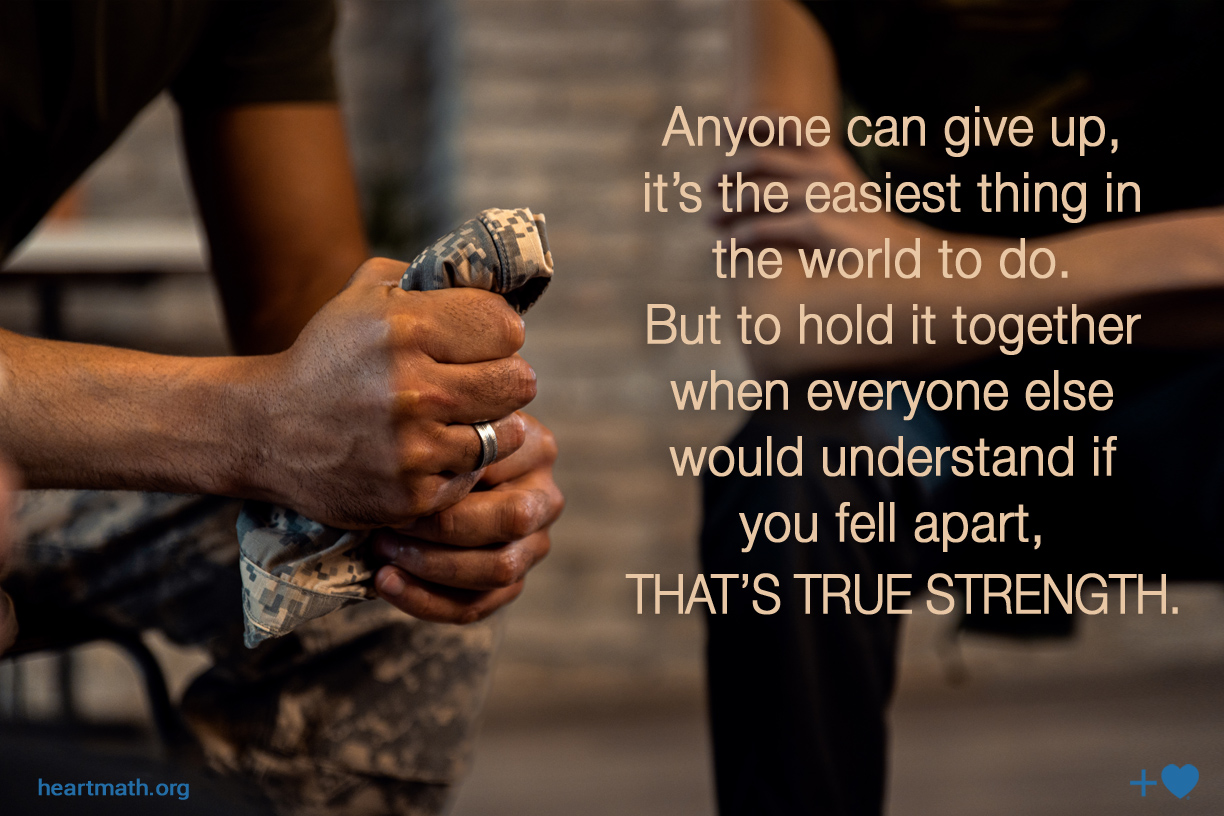 Showing up... - HeartMath for Troops, Veterans and Families | Facebook