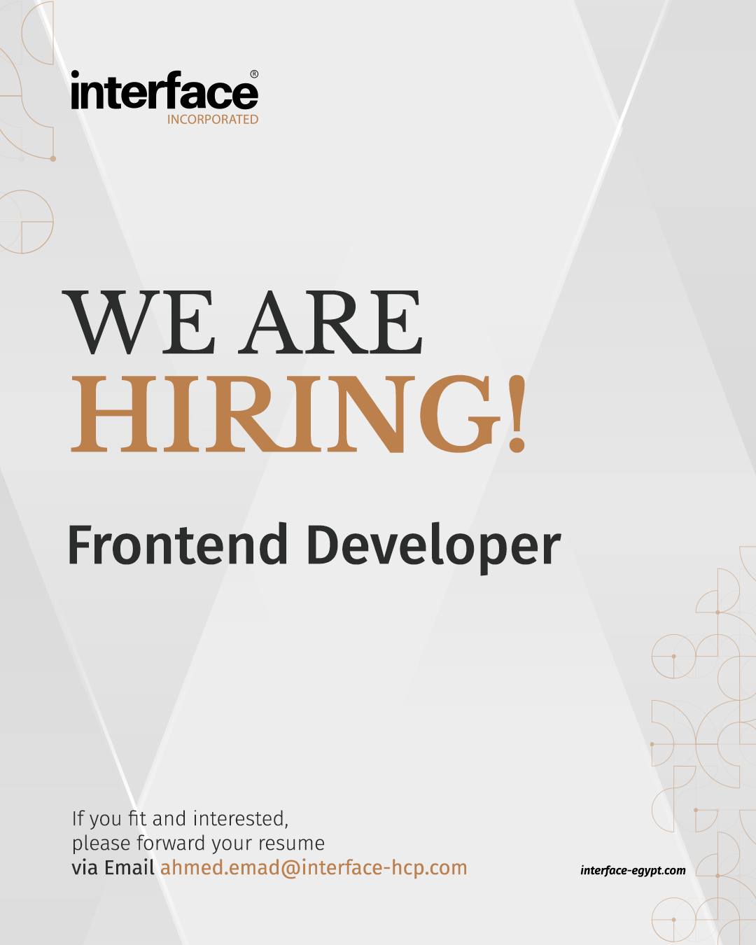 Interface - Interface Incorporated is hiring #Frontend_Developer with ...