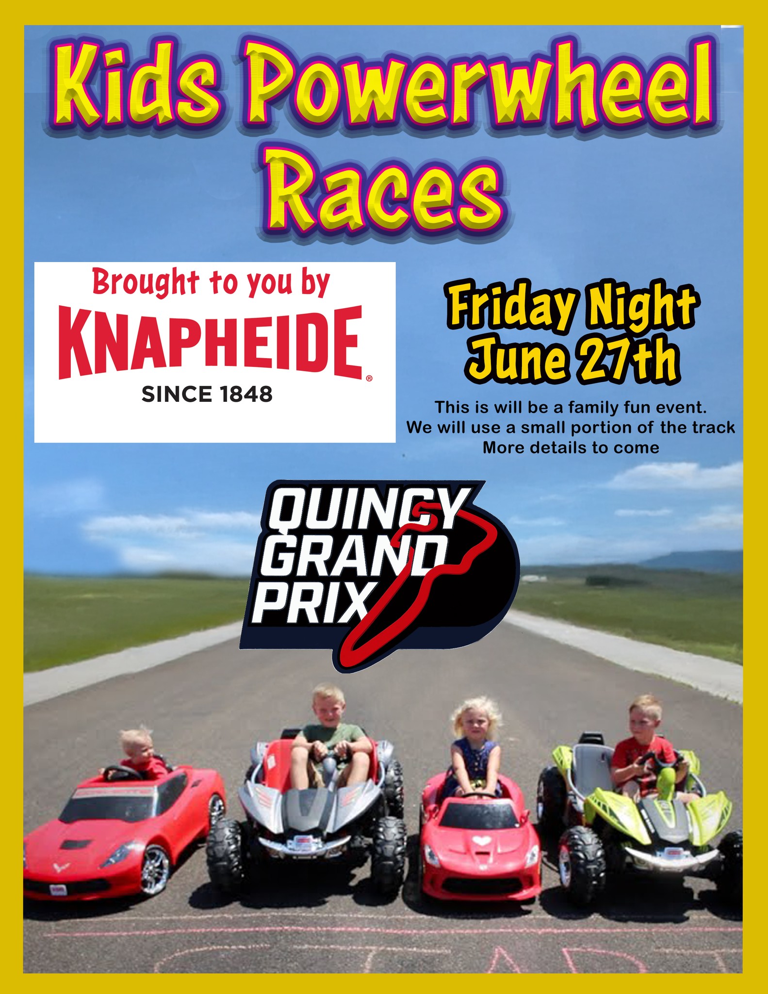 Quincy - 📢Sign up is now OPEN for the 1st Annual Kids Power wheels race ...
