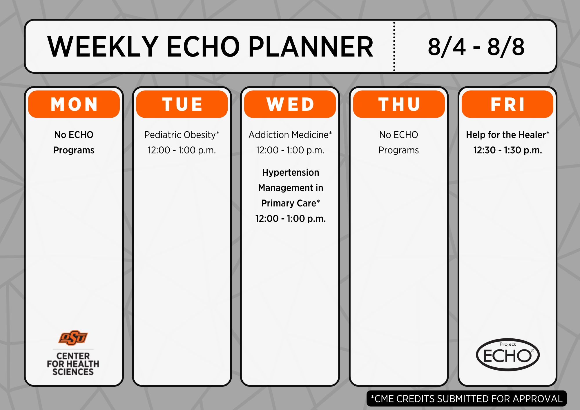 OSU - Plan your week with Project ECHO! We've been having a blast on ...